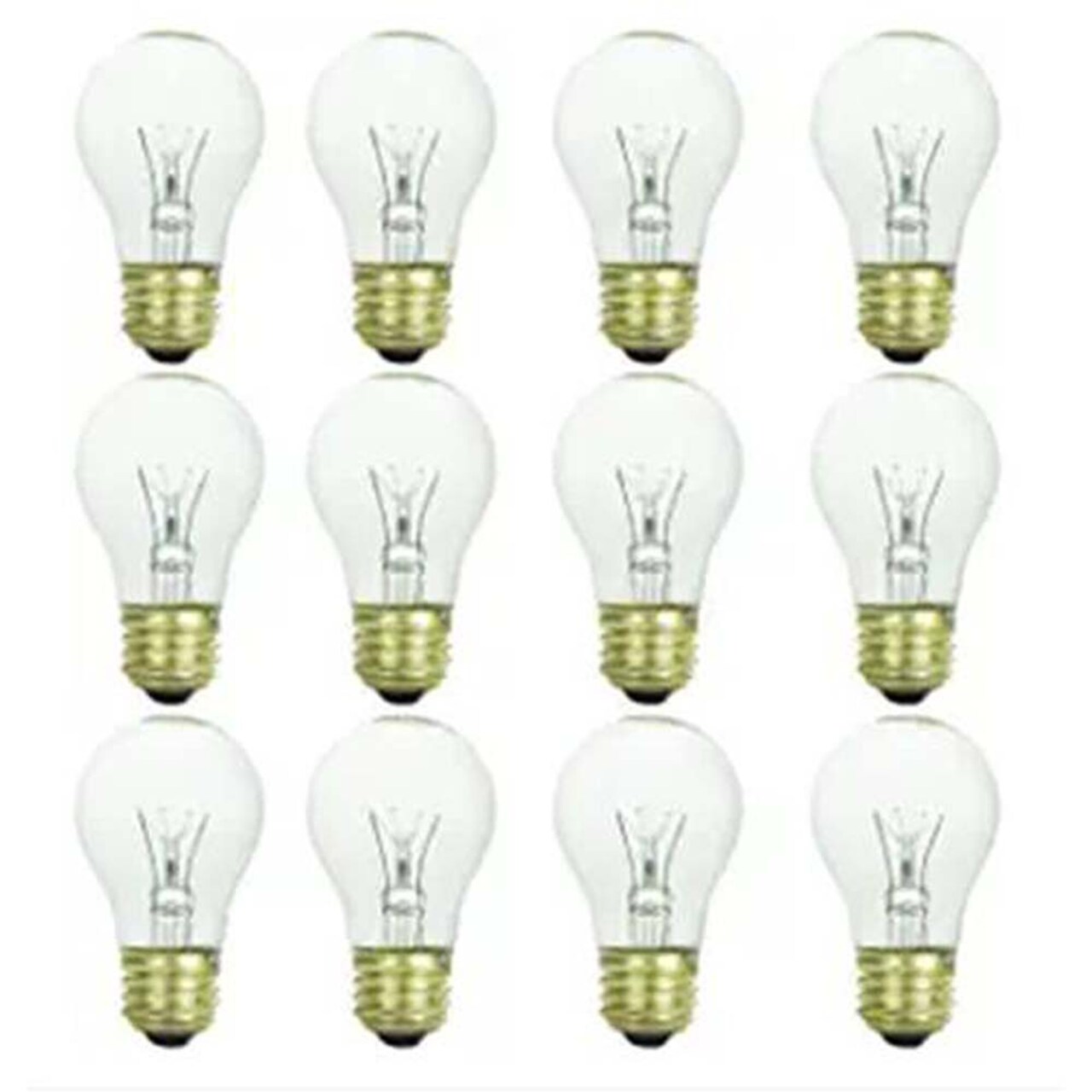 12Pk - SUNLITE 60w A15 130v Medium Base Clear Appliance Light Bulb